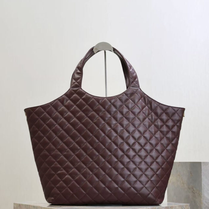 Women's Soft Lambskin Large Capacity Tote Bag with Detachable Mini Bag Versatile Chic Shopping Handbag